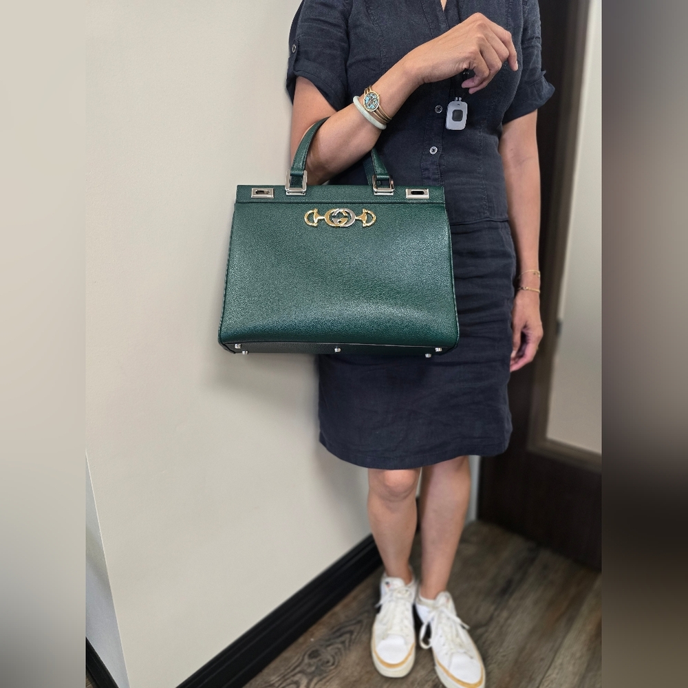 Gucci Green Satchel with Gold Hardware - Picture 15 of 16